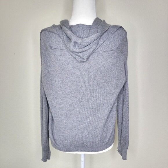 Cozy Lululemon Cabin Yogi hooded Wrap Heathered Gray with pockets open cardigan - Picture 12 of 14